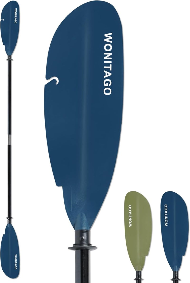 WONITAGO Angler Kayak Paddle with Fiberglass Shaft and Plastic Blade, Floating Adjustable Fihsing Kayak Oar, 220-240 cm/86-94", 240-260 cm/94-102", 260-280 cm/102-110" - Image 1